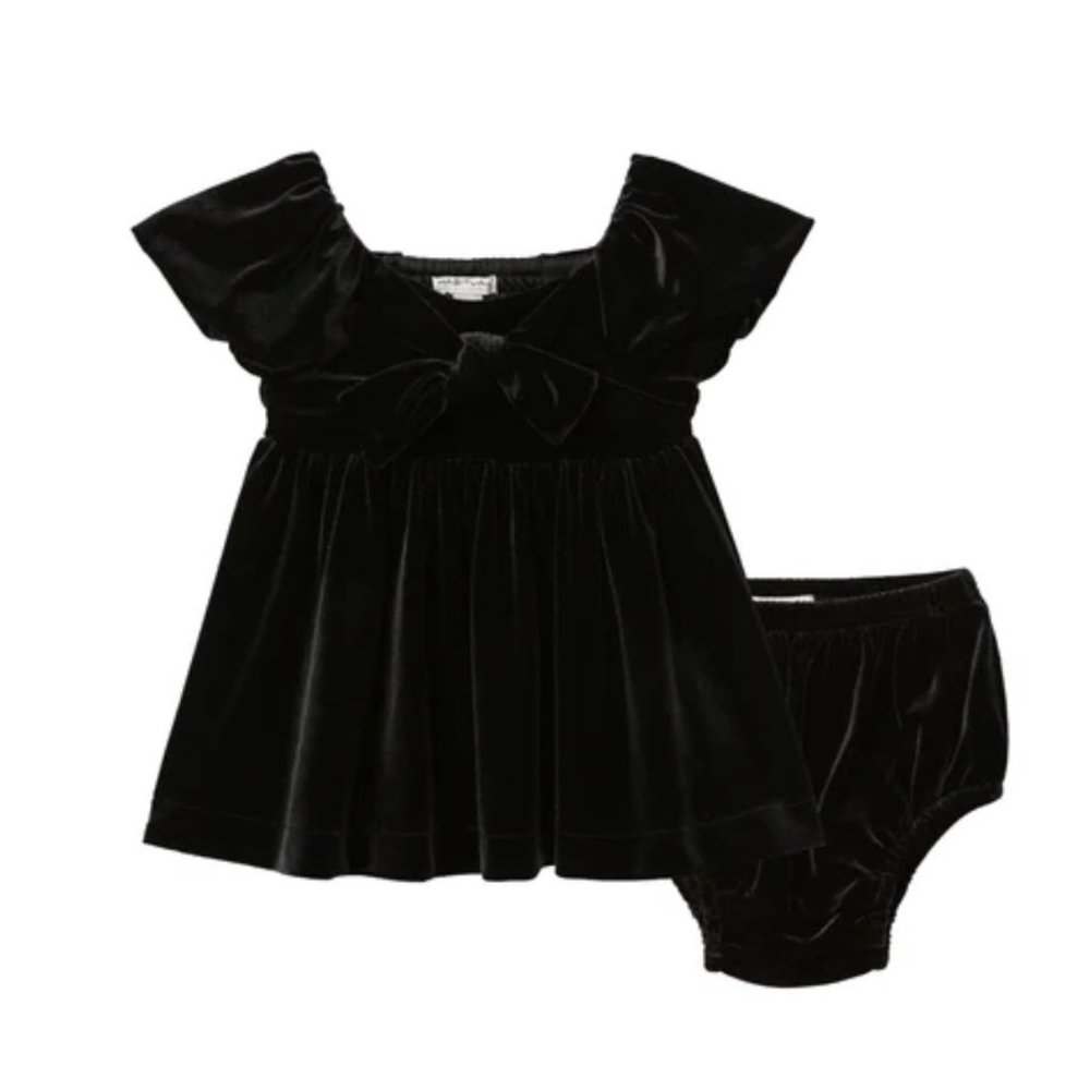 Habitual Kid Velour Babydoll Dress
